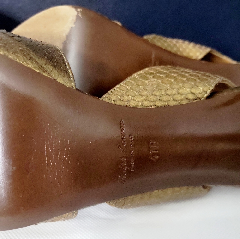 Ralph Lauren Collection Python Slingbacks Sz 41 - image 6